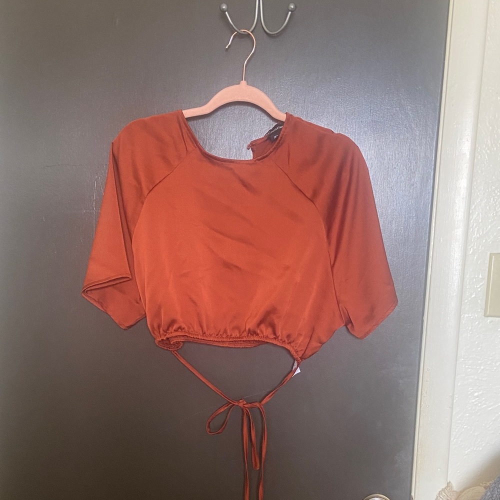Rust Orange Crop Top